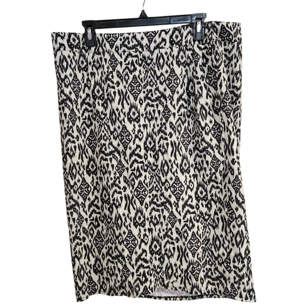 RipSkirt Hawaii Cover Up Wrap Skirt Indolkat Tropical Size XL Black & White NWT